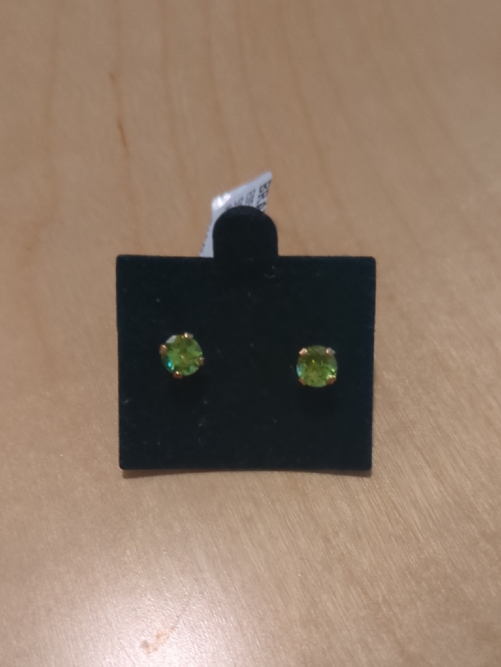 Peridot Crystal Stud Earrings